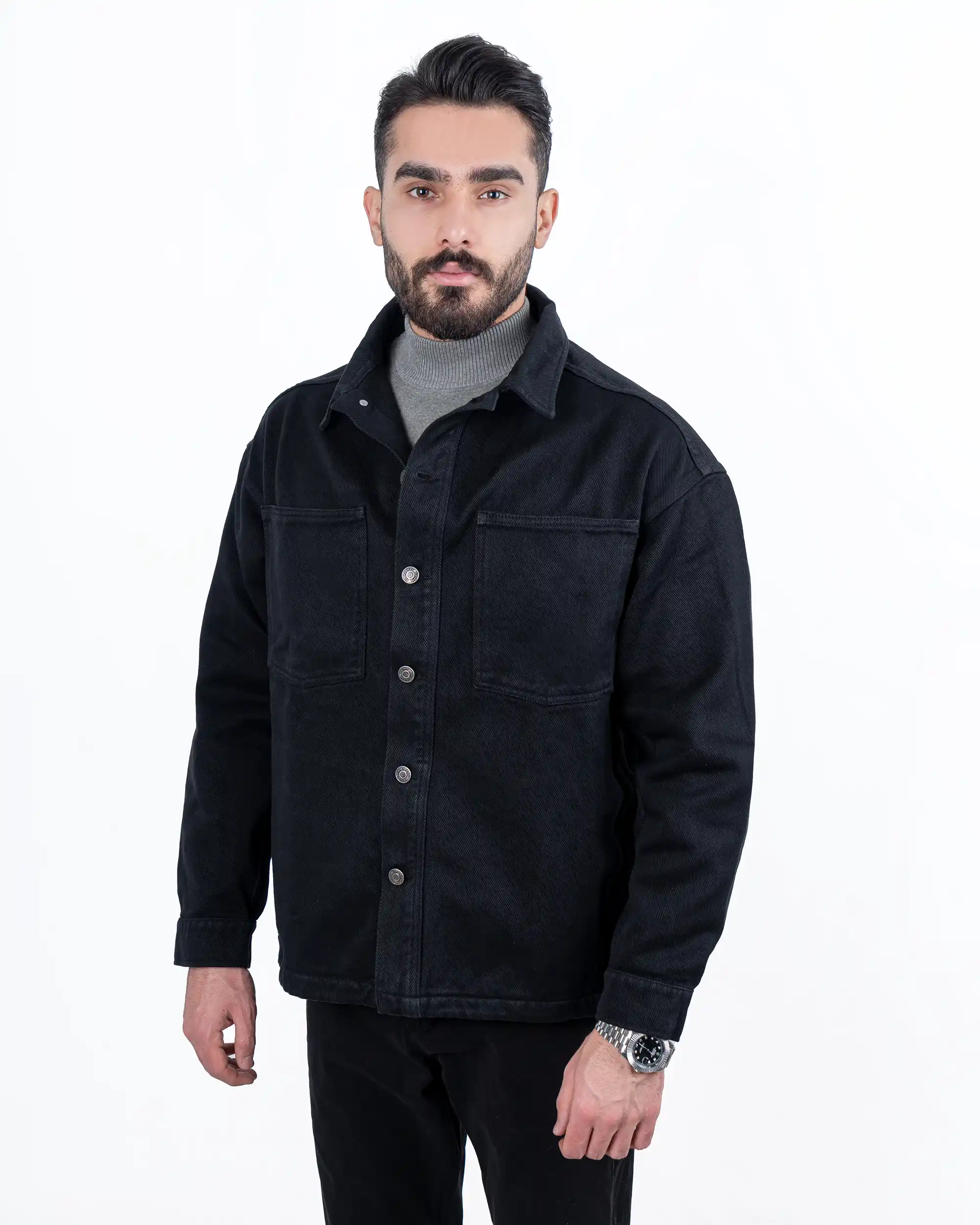 شکت کتان کج راه دو جیب پاکتی cut Box